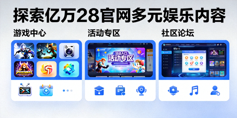 探索亿万28官网多元娱乐内容 - 展示游戏、活动、社区等多种功能入口