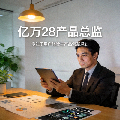 亿万28产品总监肖像 - 专注于用户体验与产品创新规划