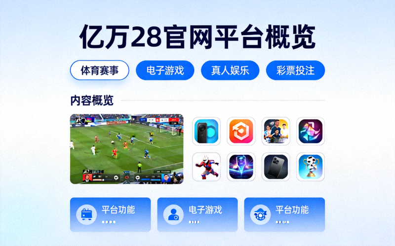 亿万28官网平台概览 - 展示现代、整洁的用户界面和娱乐内容分类