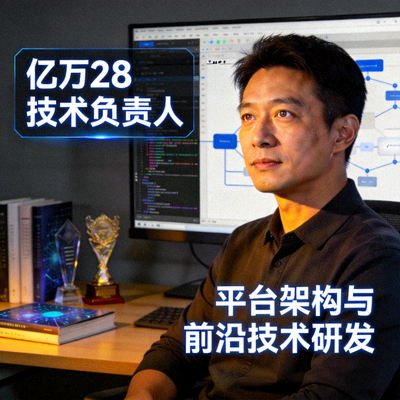 亿万28技术负责人肖像 - 负责平台架构与前沿技术研发